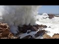 Big ocean waves crashing into rocks and exploding - HD 1080P