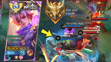 Julian super Intense battle in solo ranked!! - TOP 1 GLOBAL JULIAN ~ MLBB