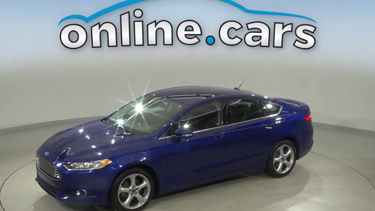 C17346NA Used 2016 Ford Fusion SE AWD Blue Sedan Test Drive, Review, For Sale - YouTube