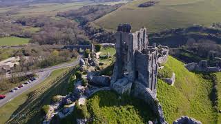 Corfe Castle Drone Footage