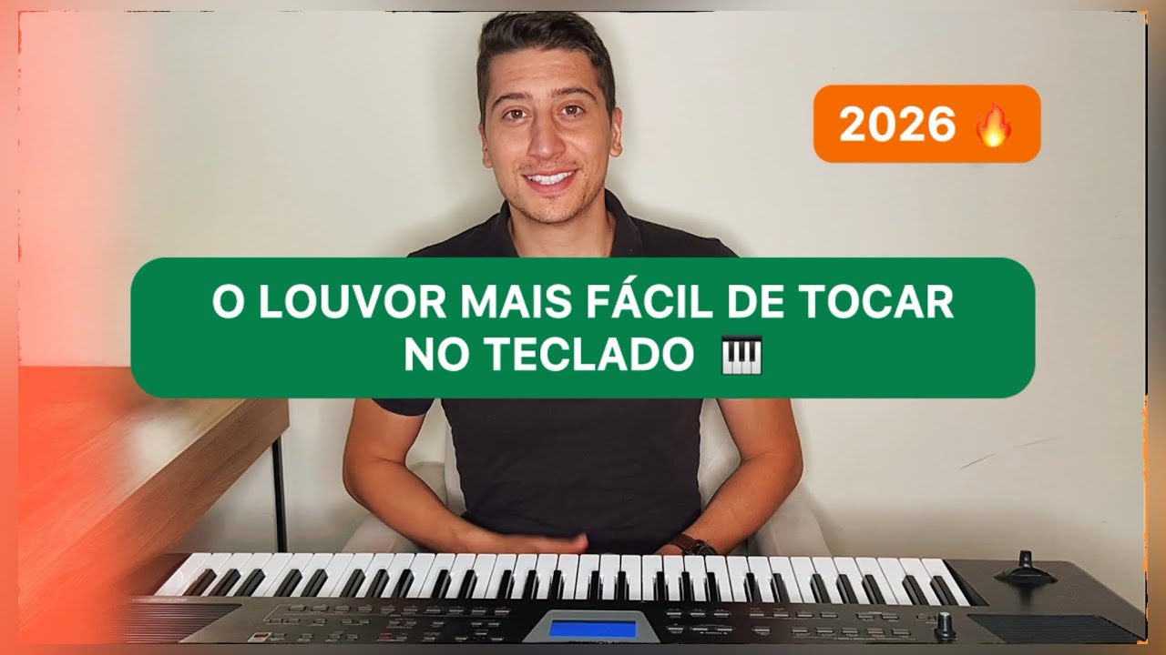 O louvor mais fácil de tocar no teclado - ( Aula de teclado para Iniciantes )