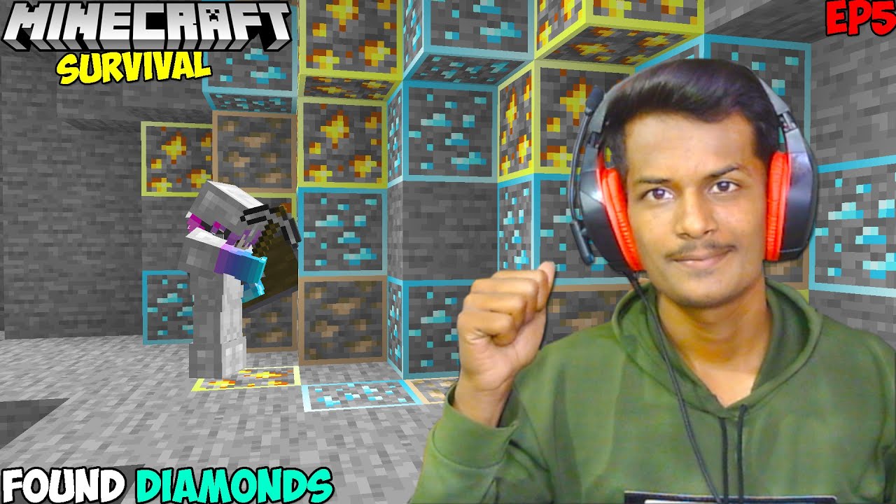 I Found Diamonds | Minecraft survival ep5 - YouTube