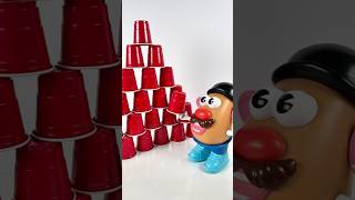 Red Cup Tower Challenge with Mr. Potato Head | Fun Playful Video for Kids