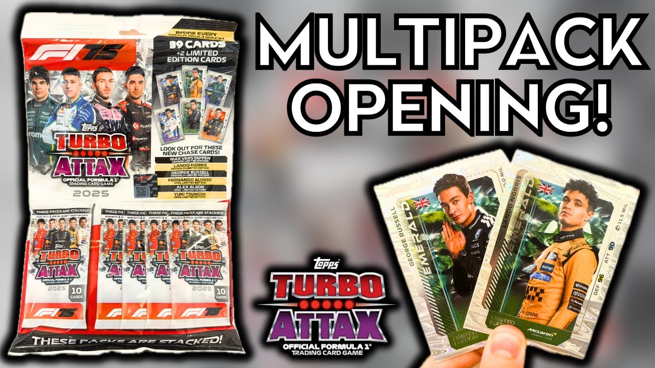 Topps F1 Turbo Attax 2025 – Eco Box 30 Cartes + Édition Limitée Diamond Jubilé – Collection F1