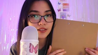 ASMR - asking you questions until you fall asleep | writing sounds & hand movements, whispering screenshot 4