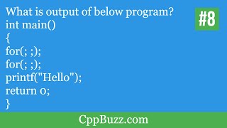 Question.8 C MCQs | How many times Hello is printed