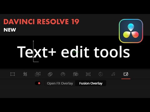 How to use Text+ edit tools in viewer DaVinci Resolve 19