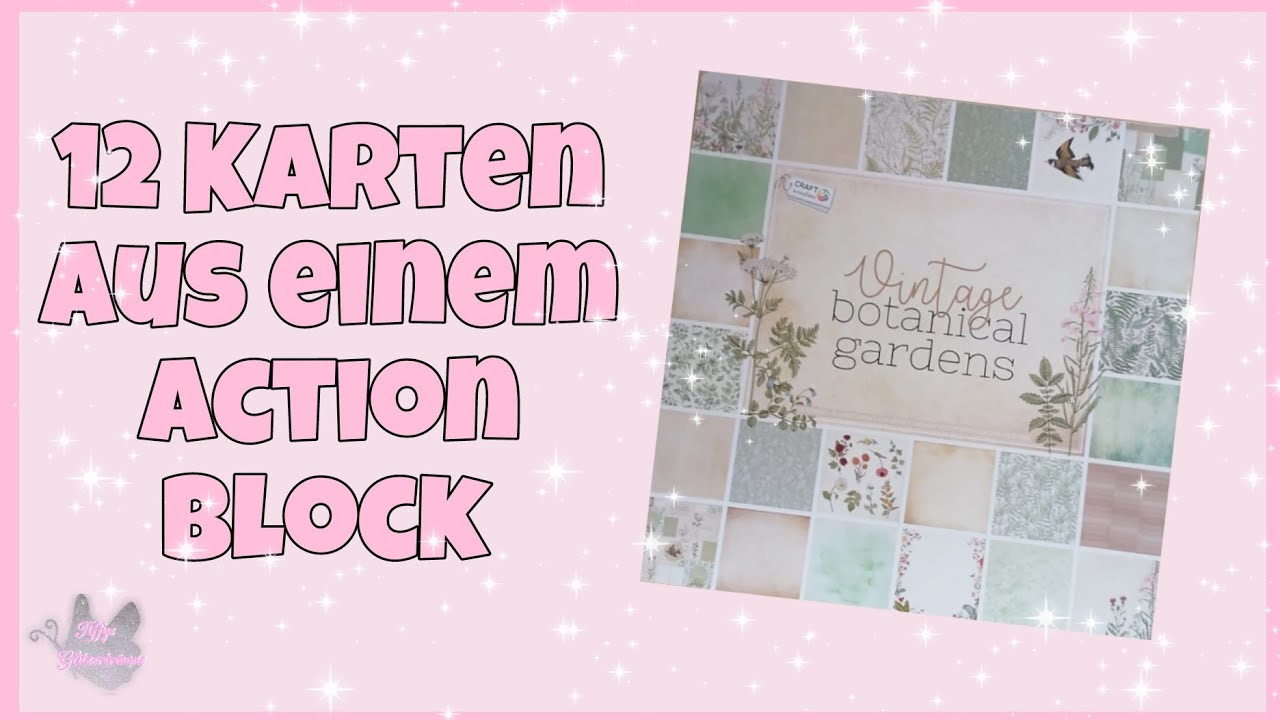💕 12 Karten aus einem Action Block 💕 basteln - YouTube