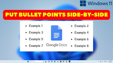 How to Put Bullet Points Side By Side In Word (In Two Columns)