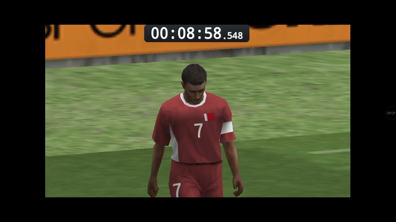 Speedrun de pes 2008 , categoria copa da Ásia, tempo: 17M, 44S, seleção (Japão).