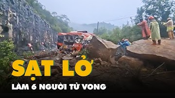 Video hiện trường vụ sạt lở đèo Khánh Lê đổ trúng xe khách làm 6 người tử vong