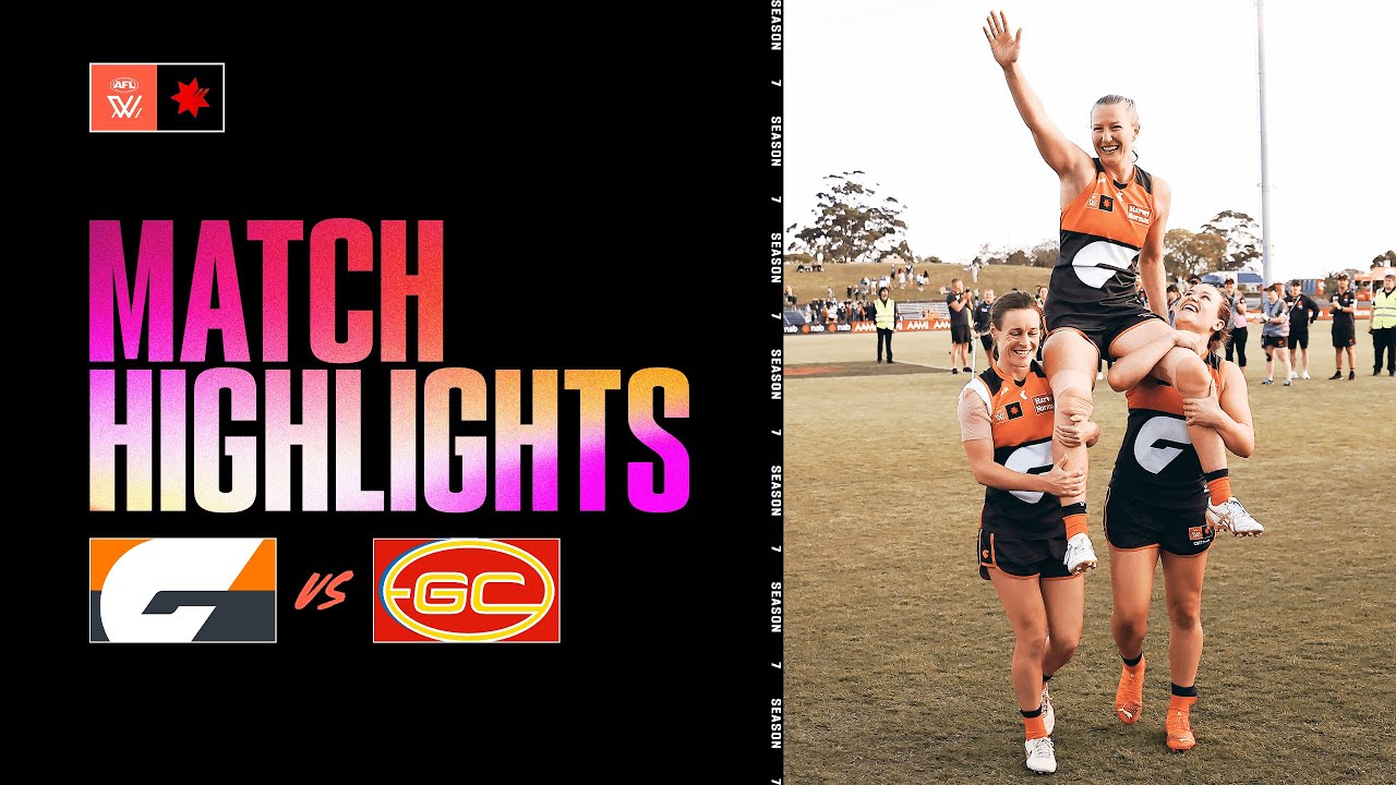 GWS Giants v Gold Coast Suns Highlights Round 10, S7 AFLW YouTube