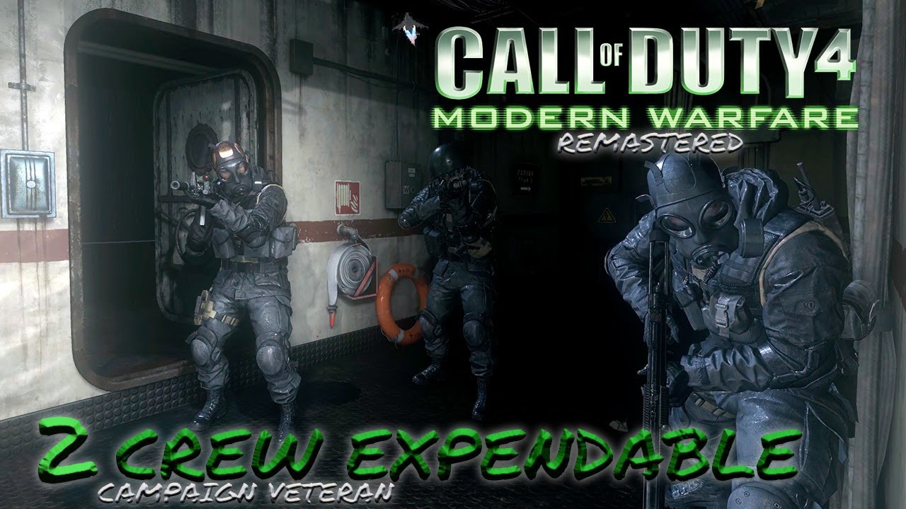 Call of Duty 4 MW Remastered: Crew Expendable Veteran Gameplay - YouTube