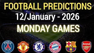 Football predictions today 12/1/2026 soccer games, today matches betting tips
