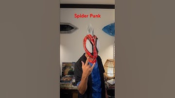 3D printed Spider Punk Mask 💙 #3dprinting #spiderman #spiderpunk #acrossthespiderverse #custom