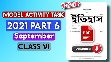 Class 6 History Model Activity Task Part 6 Full Solve |September Month