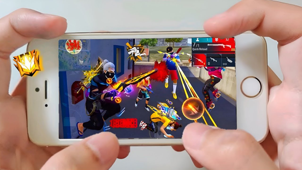 Iphone 5s Free Fire Gameplay test +MACRO+16gb 🔥