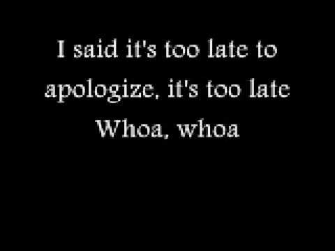 one republic apologize lyrics youtube