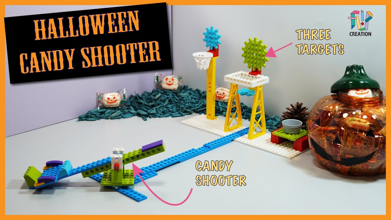 Build it yourself - LEGO Halloween Candy Shooter with LEGO Education BricQ Motion Essential 45401