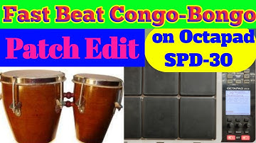 Fast beat Congo-Bongo Patch Edit on Octapad SPD 30 | Congo Bongo Kit Editing Octapad Roland SPD-30