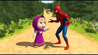 Masha VS Spider-Man in Subway Surfers Runner Mod VS Masha and the Bear run game! Masha Bear Games! screenshot 4