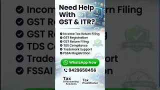 GST & ITR Filing Services 📢 Expert Help on WhatsApp!