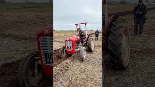 Ploughing with Massey Ferguson 35 tractor and Ransomes plough