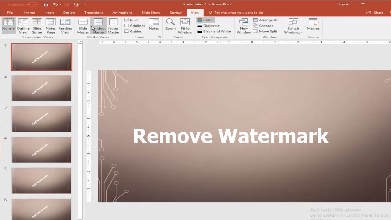 How to Remove Watermark from PowerPoint Document 2017 ...