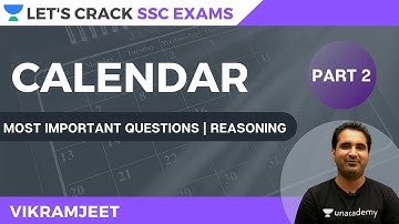 Calendar | Reasoning | SSC Exams 2020/2021/2022