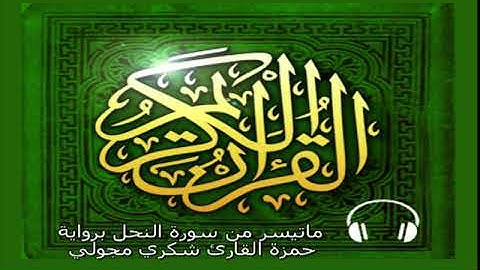 ماتيسر من سورة النحل برواية خلف عن حمزة القارئ شكري مجولي