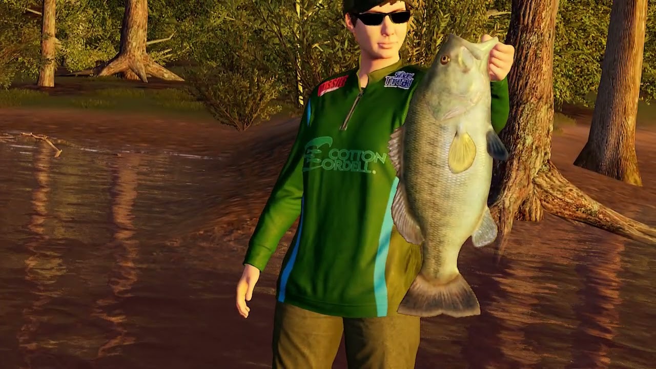Fishing Sim Bass Hotspots-Lake Jordan-jiggin for largies in a few hotspots