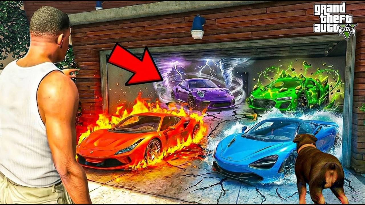 ФРАНКЛИН ГАРАЖЫНА СТИХИЯЛЫҚ КӨЛІКТЕРДІ ЖИНАДЫ (GTA V)