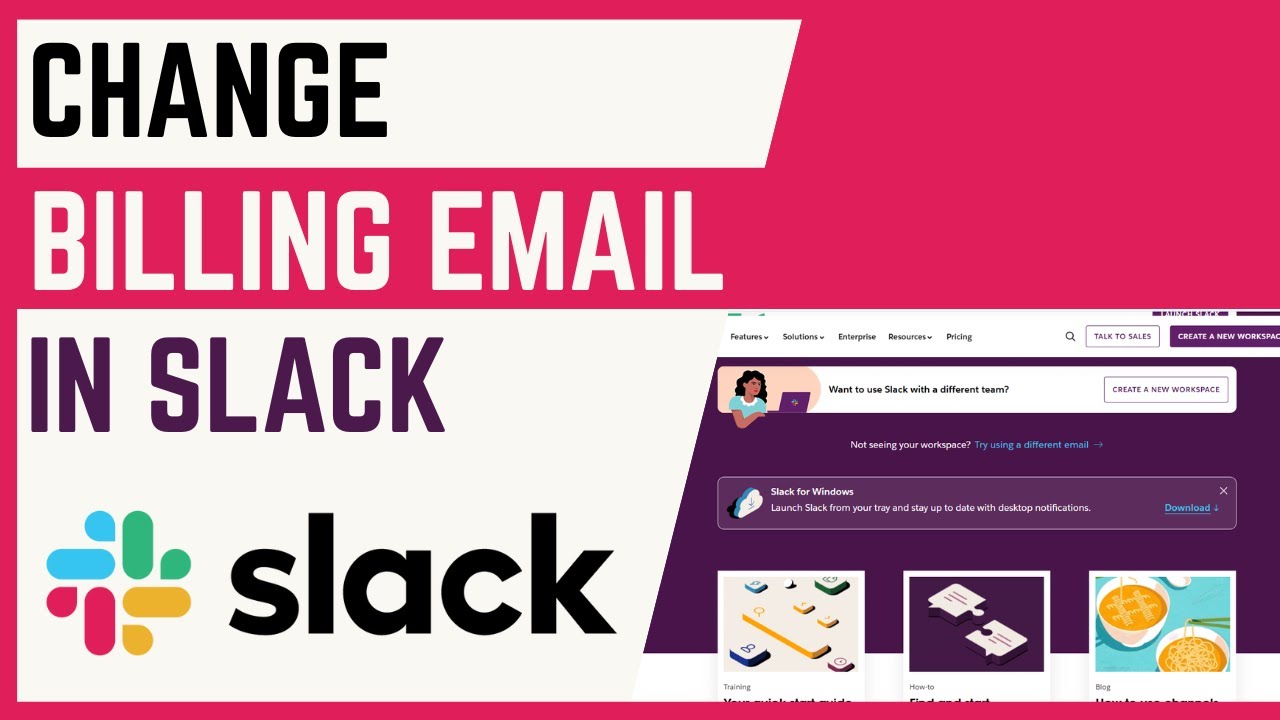 Как найти и изменить адрес электронной почты для выставления счетов в Slack