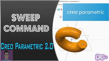 Creo Tutorial || How to Use Sweep Command in Creo 2.0 || DC+ Tutorials
