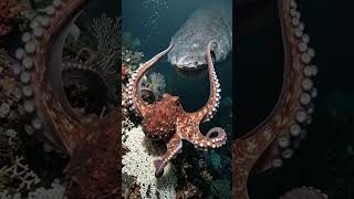 Prehistoric Octopus vs. Sleeper Shark | Seamount Ambush | Deep Ocean Documentary#shorts