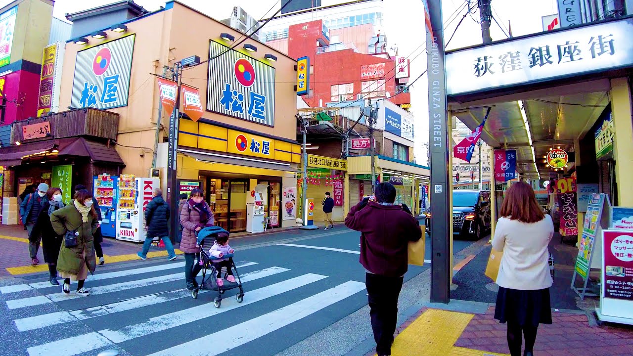 Ogikubo in Tokyo is a heartwarming city ♪ 💖 4K ASMR Nonstop 1 hour 03 ...