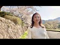 【ノーブラ】西日が眩しくてつい走っちゃいました...【お花見🌸】