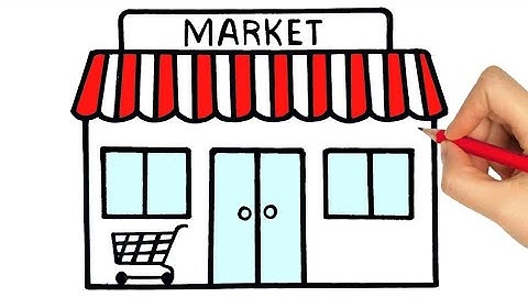 HOW TO DRAW A MARKET EASY - DRAWING A MARKET - HOW TO DRAW THINGS