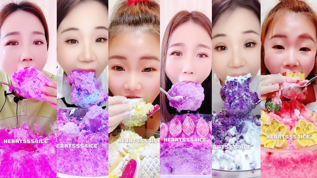 ASMR their soft ice + only swallowing || crunchy ice - YouTube