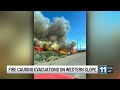 Evacuations in place for fire burning east of Delta