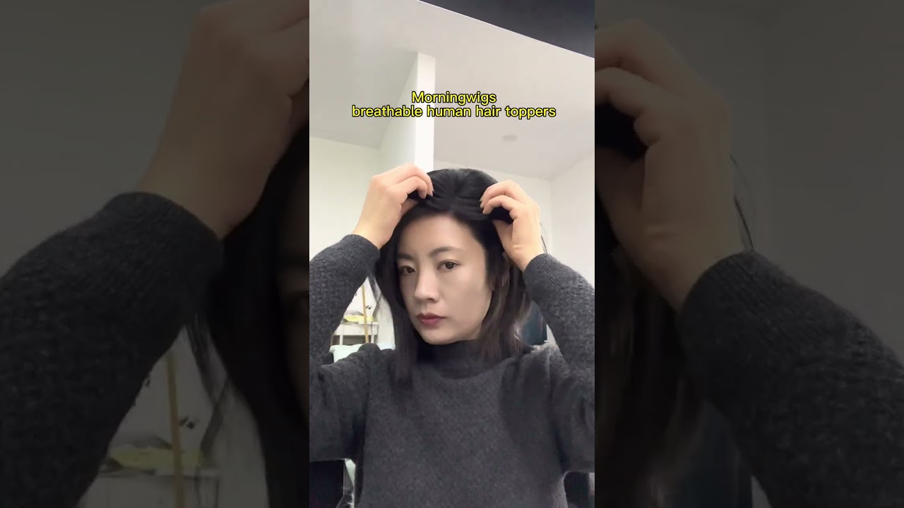 Morningwigs Breathable human remy hair topper for women,9-14cm size .Thin hair help.