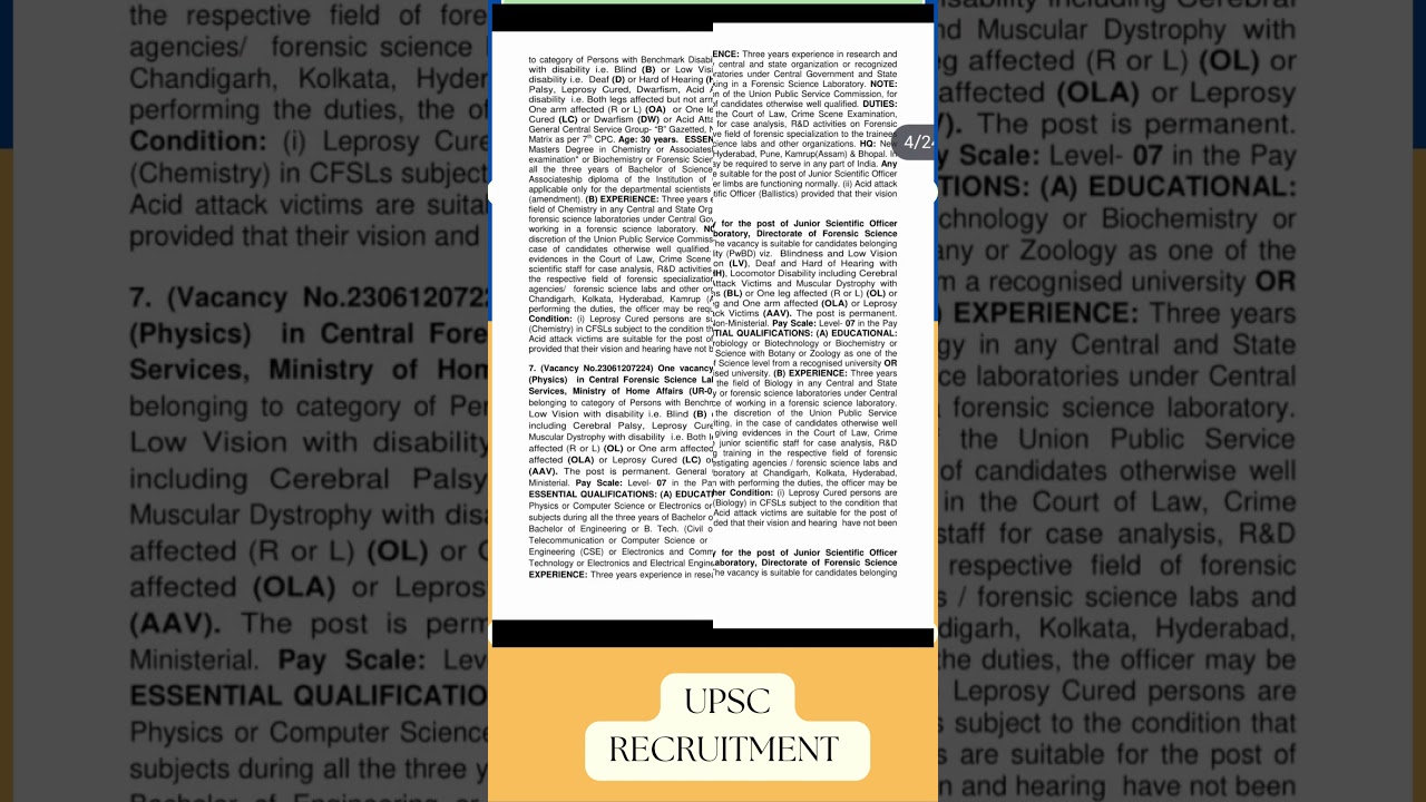 UPSC Recruitment 2023:Hurry!! Apply Now for various positions | Last Date: 13 July