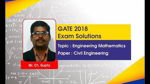 GATE 2018 Set 2 Engineering Mathematics Questions & Solutions I Civil Engineering (CE)
