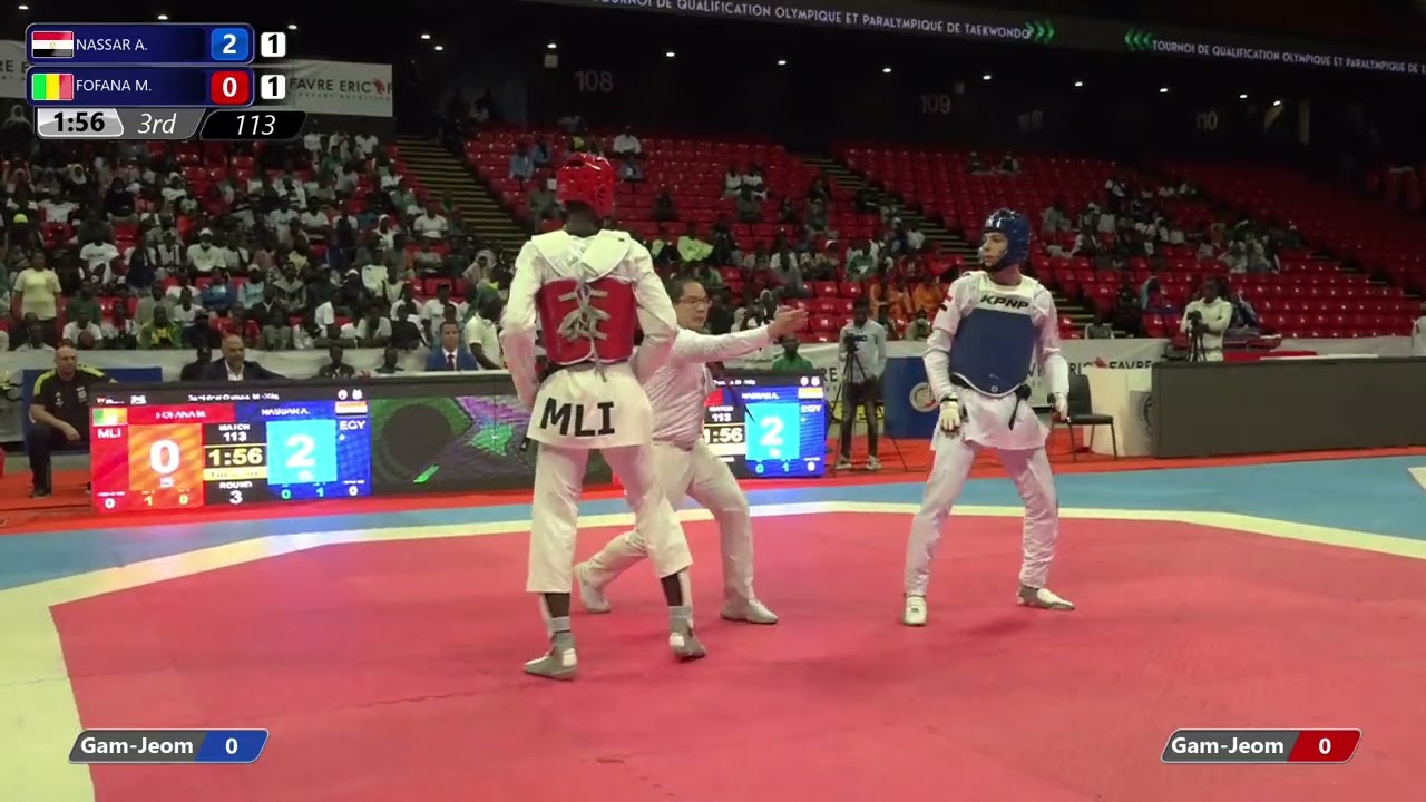 113 Semi final M  68kg EGY NASSAR A  MLI FOFANA M  PVW | African Qualification Tournaments