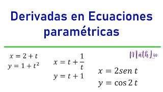 Derivatives of parametric equations