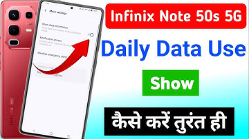 Infinix Note 50s 5g me daily data use show kaise kare | infinix Note 50s daily data use kaise dekhe