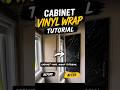 cabinet vinyl wrap tutorial 🩶🤍🖤#kitchenwrap #vinylwrap #vinylwrapping #architecturalwrapping