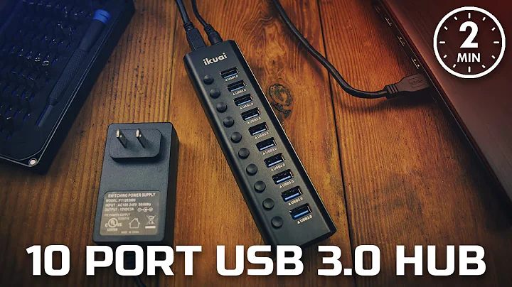 BUDGET 10 PORT USB HUB?! | IKUAI 10 Port USB 3 Powered Hub // 2-Min Review ep. 001