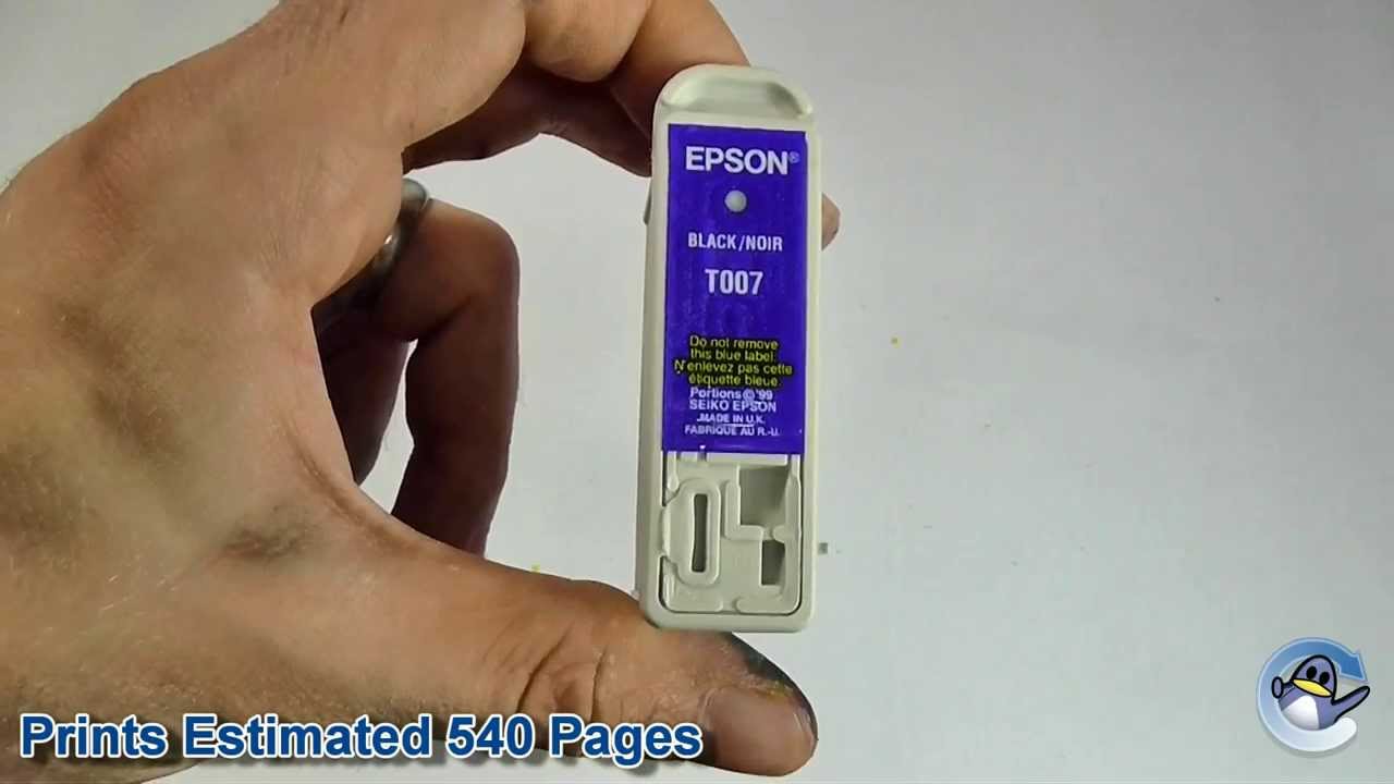 Inside Epson T007 Black (Eagle) Ink Cartridge - YouTube