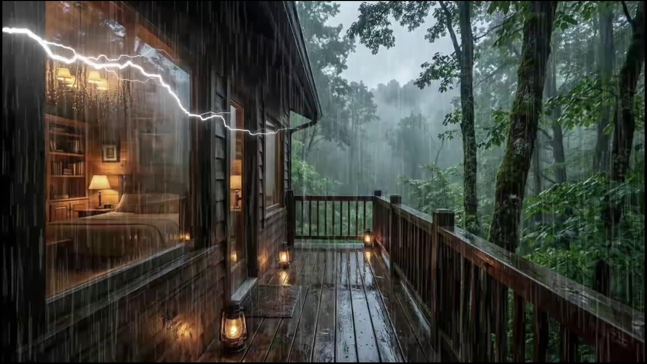 Soft Rain at a Quiet Forest Cabin 🌧 Gentle Rain Ambience for Deep Sleep and Peaceful Dreams